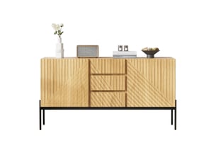 Buffet 2 porte(s) 3 tiroir(s) LPOSPI - 140 cm coloris naturel
