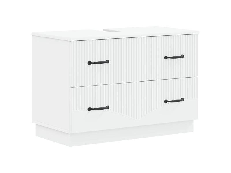  Meuble sous lavabo de salle de bain hoorn blanc 82 x 41 x 56 cm cf64901  - Conforama A