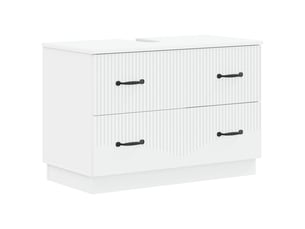 Meuble sous lavabo de salle de bain hoorn blanc 82 x 41 x 56 cm cf64901