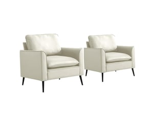 Fauteuil fixe ULEVR  Simili blanc vendu A l'unité