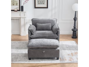 Fauteuil fixe IKSETERA TRADING LTD  Tissu gris