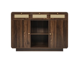 Buffet 2 porte(s)  3 tiroir(s)  Sol Morn - 120 cm coloris marron 