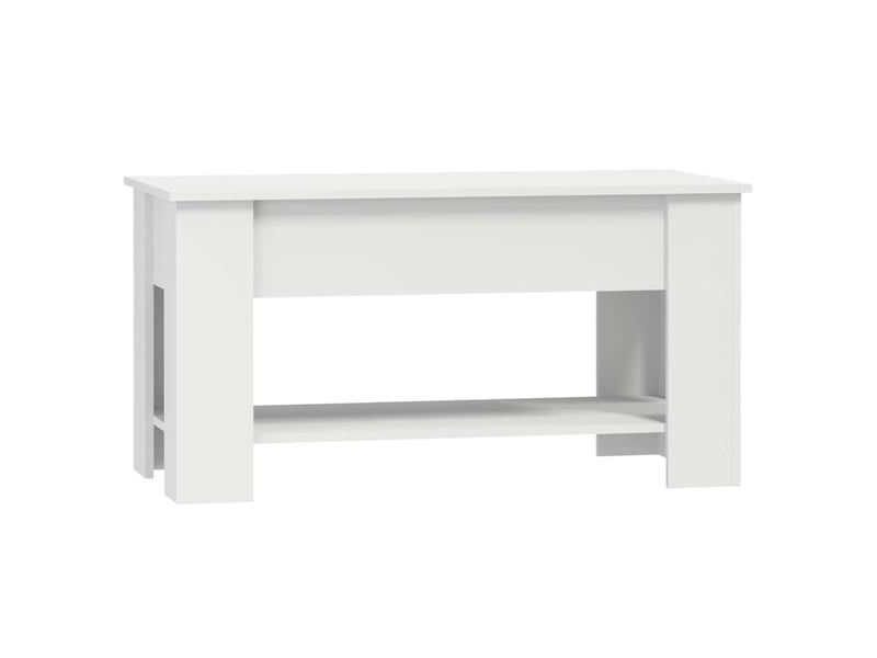  Table basse - table de salon - table à thé blanc 101x49x52 cm bois d'ingénierie  - Conforama D