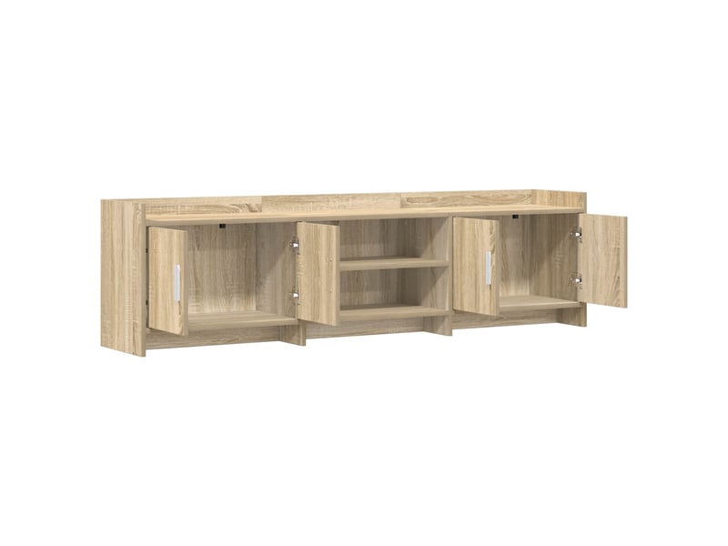  Meuble tv - banc tv - meuble de rangement 168 x 33 x 47 cm chêne sonoma bois d'ingénierie  - Conforama D