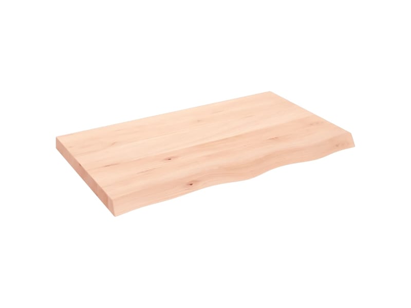 Comptoir de salle de bain, plan de travail 100x60x(2-6)cm bois massif non traité cf65708 - Conforama A
