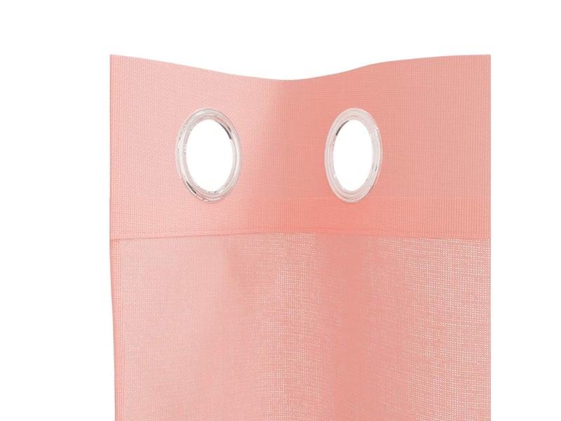  Lot de 2 rideaux en voile, voilages avec œillets rose 140x175 cm cf44398  - Conforama E