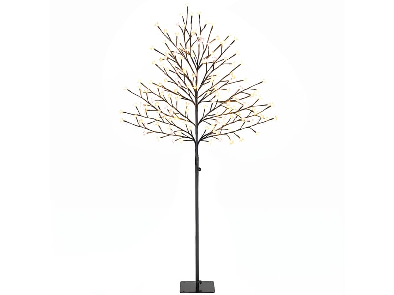  Arbre lumineux 150cm cerisier artificiel lumineux 160 led et 16 branches flexibles, décoration intérieure et extérieure  - Conforama B