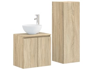 Ensemble de mobilier de salle de bain 2 pcs chêne sonoma shl7712