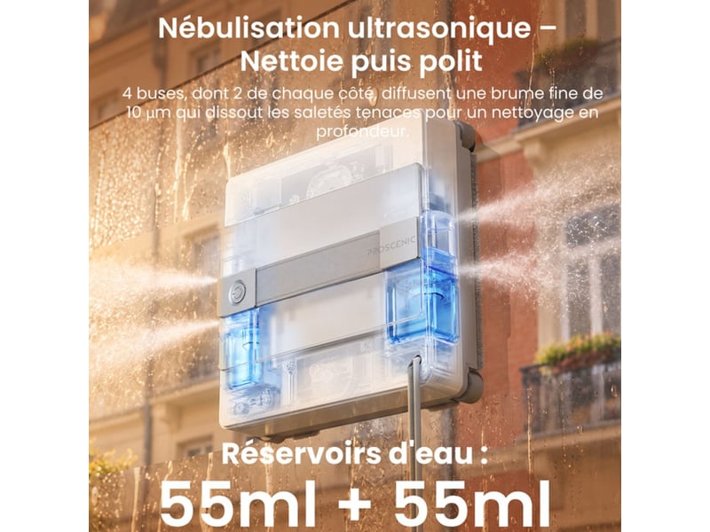  Robot lave vitre automatique w10 pro 9000 pa double réservoir 110 ml 5 modes 406392_AADNZ38038_6_DROPFR - Conforama D