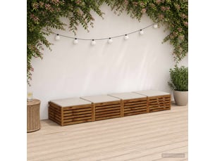 Lot de 4 coussins de siège, coussins d'assise soest 100 % polyester blanc cf60324