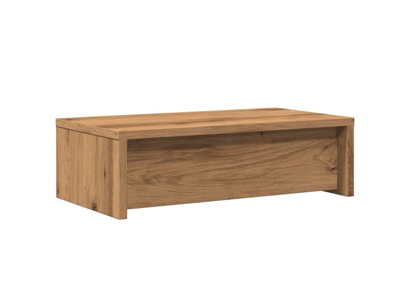  Support de moniteur table meuble bureau et tiroirs artisanal bois ingénierie marron 02_0044963  - Conforama E