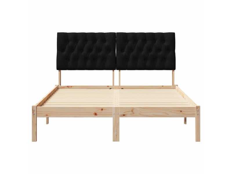  Lit double- lit adulte -  cadre de lit avec tête de lit rembourrée marron 135 x 190 cm  - Conforama D