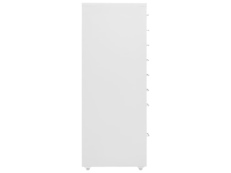  Caisson de bureau, classeur mobile gris 28x41x109 cm métal  - Conforama C