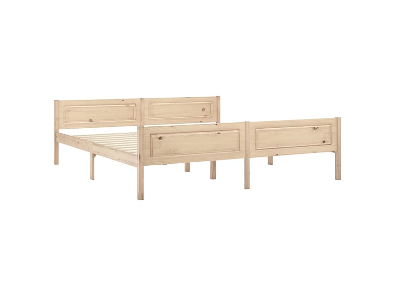  Lit double- lit adulte -  cadre de lit sans matelas bois massif de pin 180x200 cm  - Conforama A