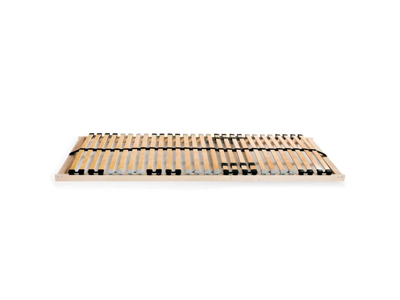  Lit simple- lit adulte -  sommiers à lattes sans matelas 2 pcs avec 28 lattes 90x200 cm  - Conforama A