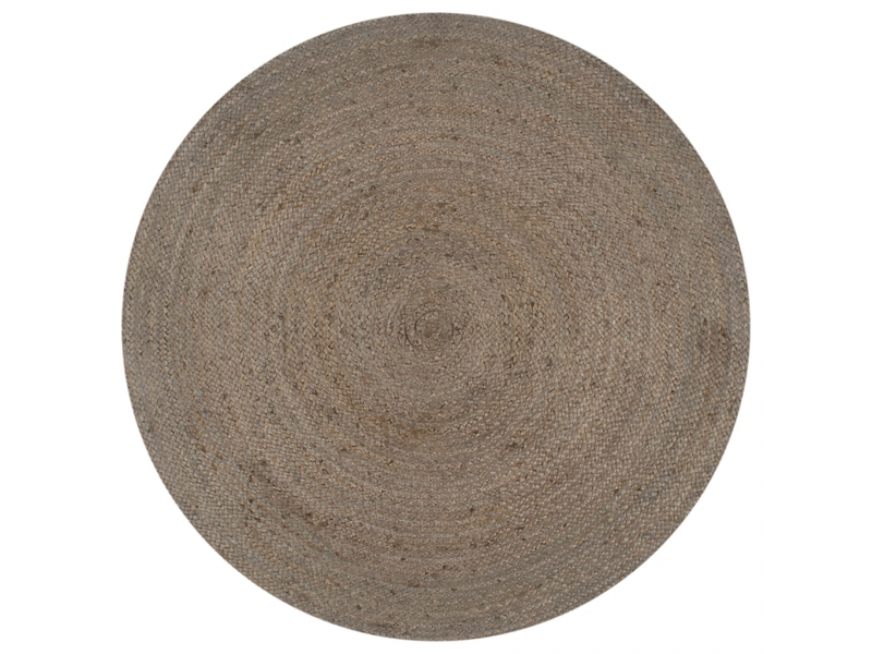  Tapis fait à la main jute rond 90 cm gris - comfortxl 133662 - Conforama A