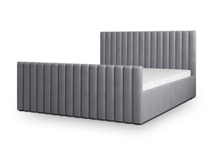Lit coffre 160x200 cm <strong>MASSENO</strong>  <strong></strong> coloris gris