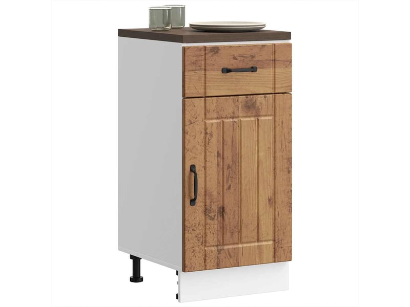  Meuble de rangement, armoire de cuisine lucca vieux bois bois ingénierie shl4069  - Conforama C