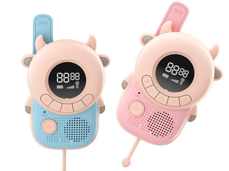  Talkie-walkie enfant - 8 canaux pmr446 - fonction vox et lampe torche - distance 3 km - design vache GTK031 - Conforama A