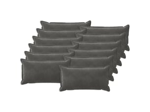 Lot de 12 coussins avec oreiller, coussins décoratifs houten gris foncé fløjl cf50990