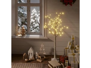 Sapin de noël, arbre de noël 128 led blanc chaud saule 1,2 m int et ext