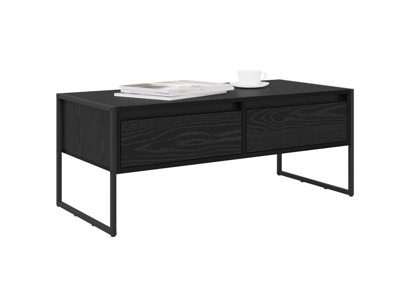  Table basse - table de salon - table à thé chêne noir 100 x 46 x 40 cm bois d'ingénierie  - Conforama C