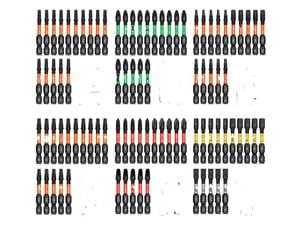 Jeu de 90 embouts de vissage professionnels 50 mm (torx, ph, pz, hex, fente), acier s2 magnétique