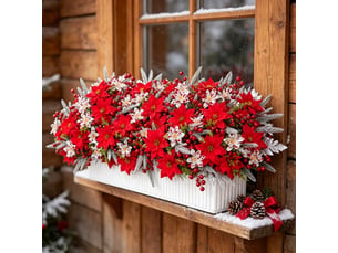 23 pièces bouquet de roses rouges artificielles réalistes, petites roses, baies rouges et aiguilles de pin blanc, décoration de noël