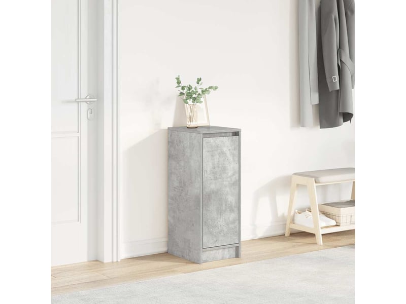  Meuble à chaussure, armoire à chaussures gris béton 29,5x34x76 cm bois d'ingénierie  - Conforama B