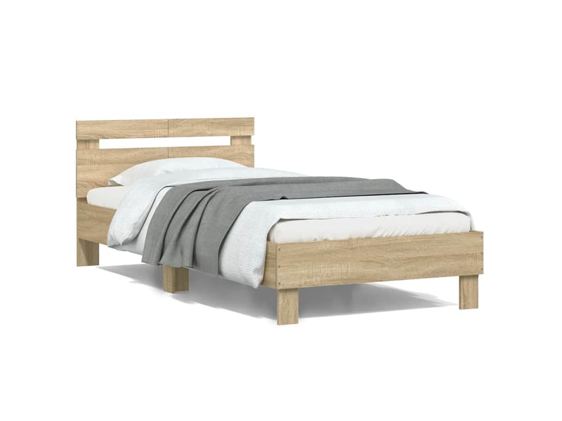  Lit simple- lit adulte -  cadre de lit sans matelas avec tête de lit 100x200 cm  - Conforama A