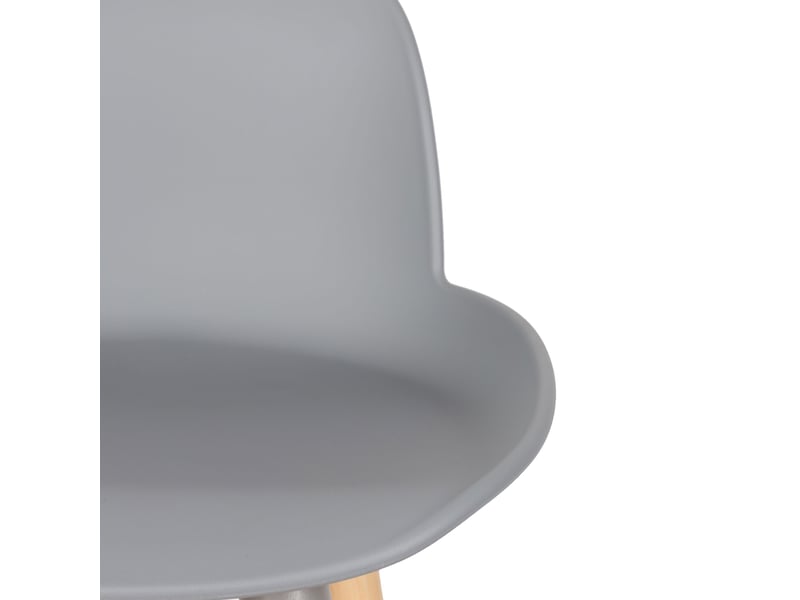  Lot de 2 tabourets de bar gris et pieds naturels - kuip  - Conforama E