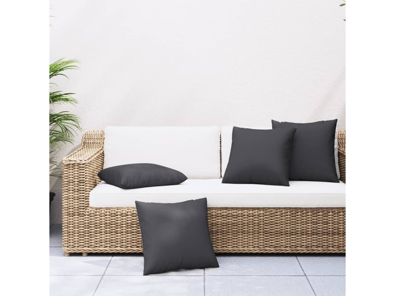  Lot de 4 coussins de canapé, coussins décoratifs noir 60x60 cm tissu cf59227  - Conforama B