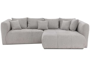 Canapé d'angle droit fixe NAPOLI 4 places Tissu Beige