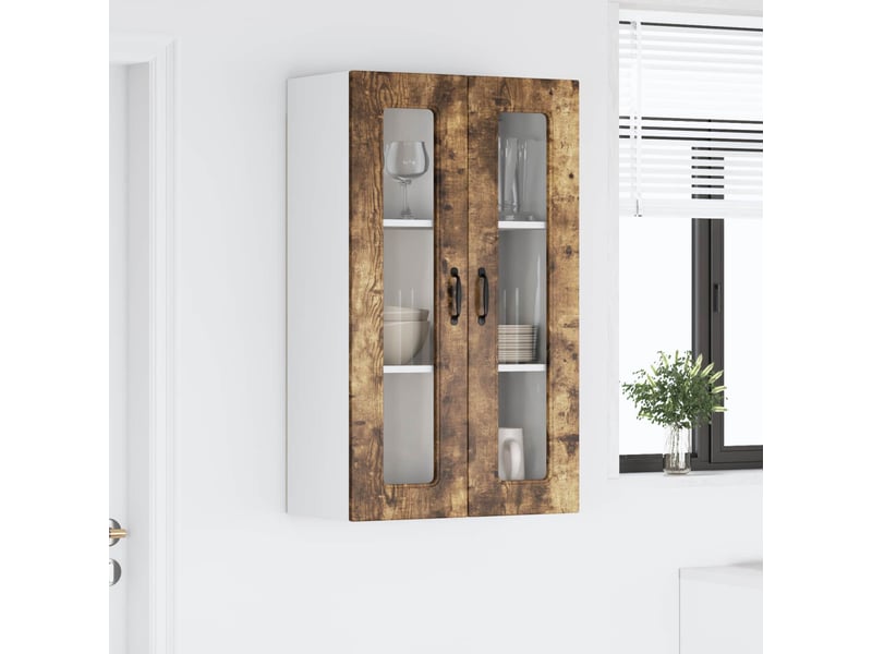  Meuble mural de cuisine | armoire de cuisine chêne fumé 60x31x100cm shl7733  - Conforama D