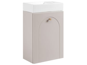 Ensemble lave-mains suspendu aura avec lavabo fika 40 cm cachemire mat g
