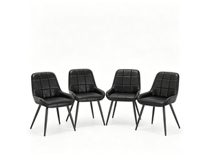 Chaise de salle à manger siège haut rembourré style chic fonctionnel ensemble de chaises 4 pièces