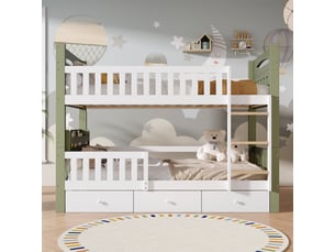 Lit superposé 90x200 cm <strong>MODERNLUXE</strong> <strong></strong> coloris blanc