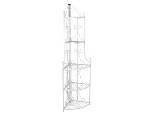 Étagère d'angle pour plantes, supports pour plantes en blanc cf41356