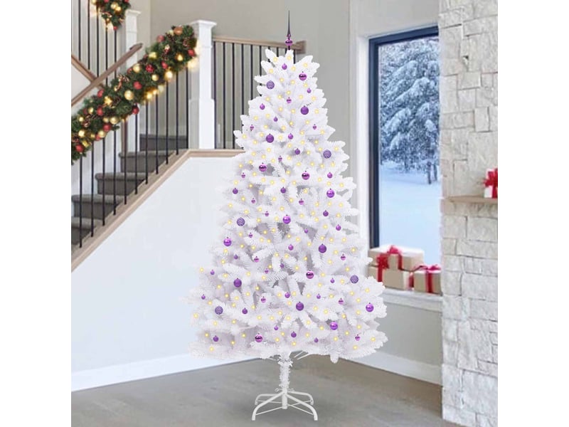  Sapin de noël artificiel, arbre de noël à branches articulées blanc 270 cm shl7419  - Conforama B