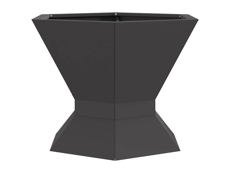  Brasero exterieur, foyer camping noir 50x50x40 cm acier patiné  - Conforama A