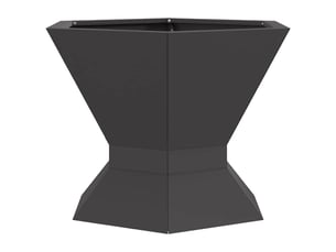 Brasero exterieur, foyer camping noir 50x50x40 cm acier patiné