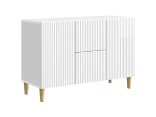 Buffet - bahut - meuble de rangement blanc brillant 89 x 34,5 x 60 cm bois d'ingénierie