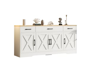 Buffet 4 porte(s) 3 tiroir(s)   coloris blanc