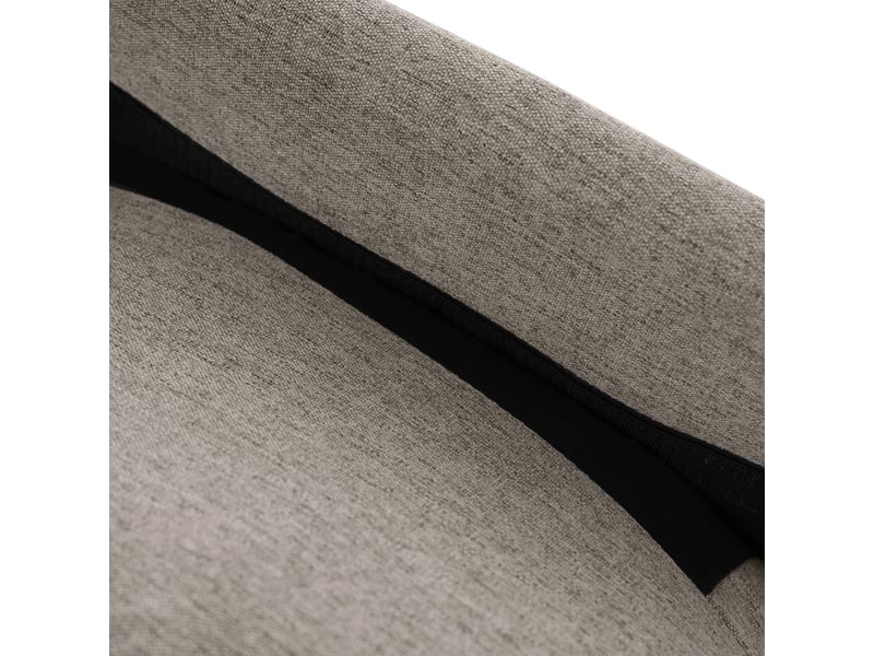  Canapé d'angle 3 places avec méridienne réversible gris anthracite tissu lin respirant  - Conforama E