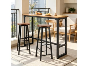 Tabourets de petit-déjeuner élégance lot de 2, style bistrot, avec repose-pieds, bar et cuisine