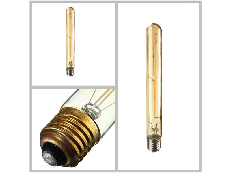  6 ampoules led edison t30 4w 2700k - e27 rétro verre fumé  - Conforama C