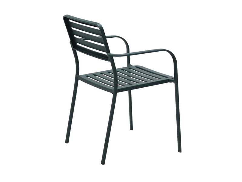  Lot de 2 fauteuils de jardin empilables en métal vert sapin - baca  - Conforama D