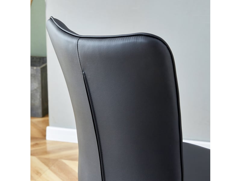  Ensemble table et 4 chaises de repas 160 cm noir et marron, rangement intégré et confort au quotidien  - Conforama D