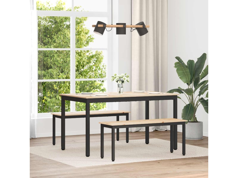  Banc d'entrée, banc d'intérieur naturel 110x35x45 cm bois de pin massif  - Conforama B