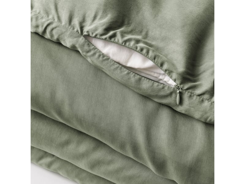  Housse de couette 140x200 cm lyocell gabrielle thym PD24943 - Conforama B